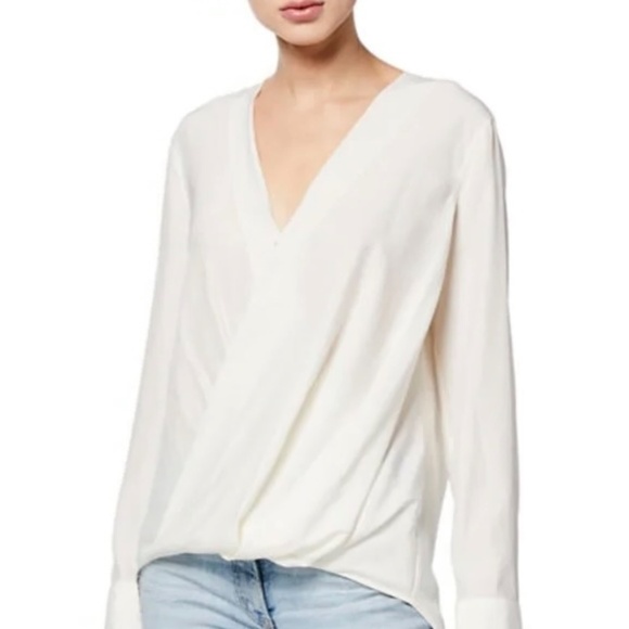 rag & bone Tops - Rag & Bone Victor Draped Silk Blouse